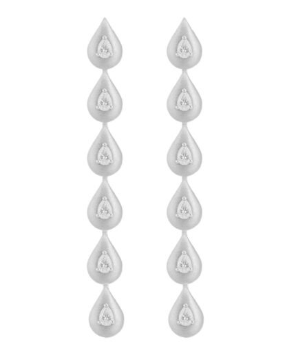 18K White Gold Diamond Earring